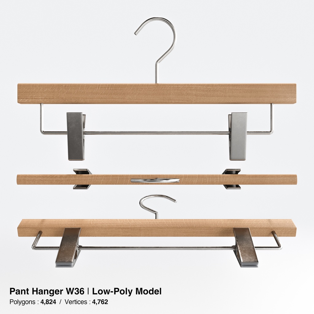 木製ハンガーコレクション【3Dモデル】