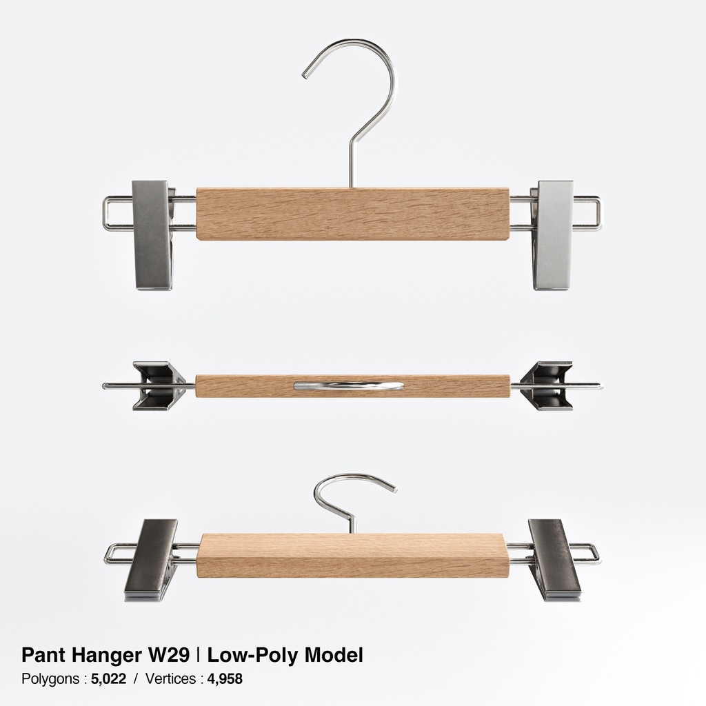 木製ハンガーコレクション【3Dモデル】
