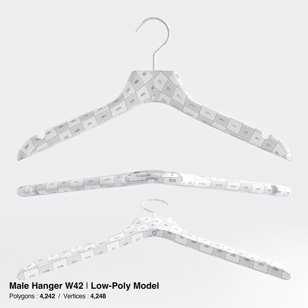 木製ハンガーコレクション【3Dモデル】