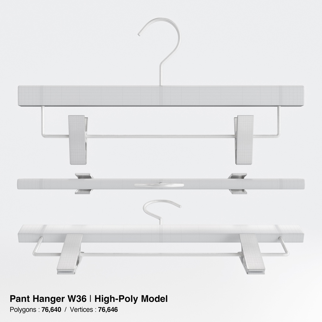 木製ハンガーコレクション【3Dモデル】