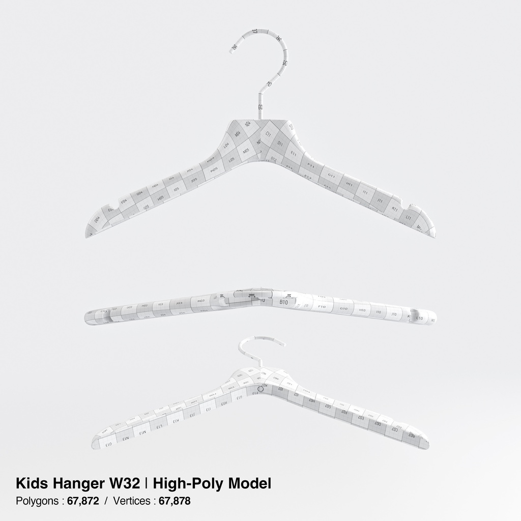 木製ハンガーコレクション【3Dモデル】