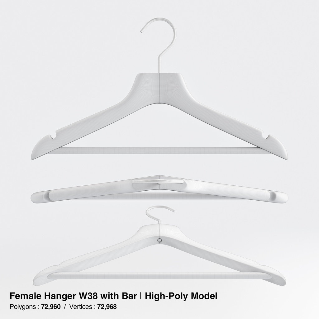 木製ハンガーコレクション【3Dモデル】