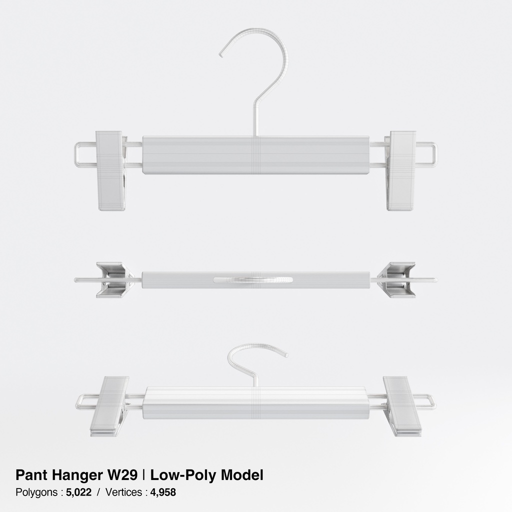 木製ハンガーコレクション【3Dモデル】
