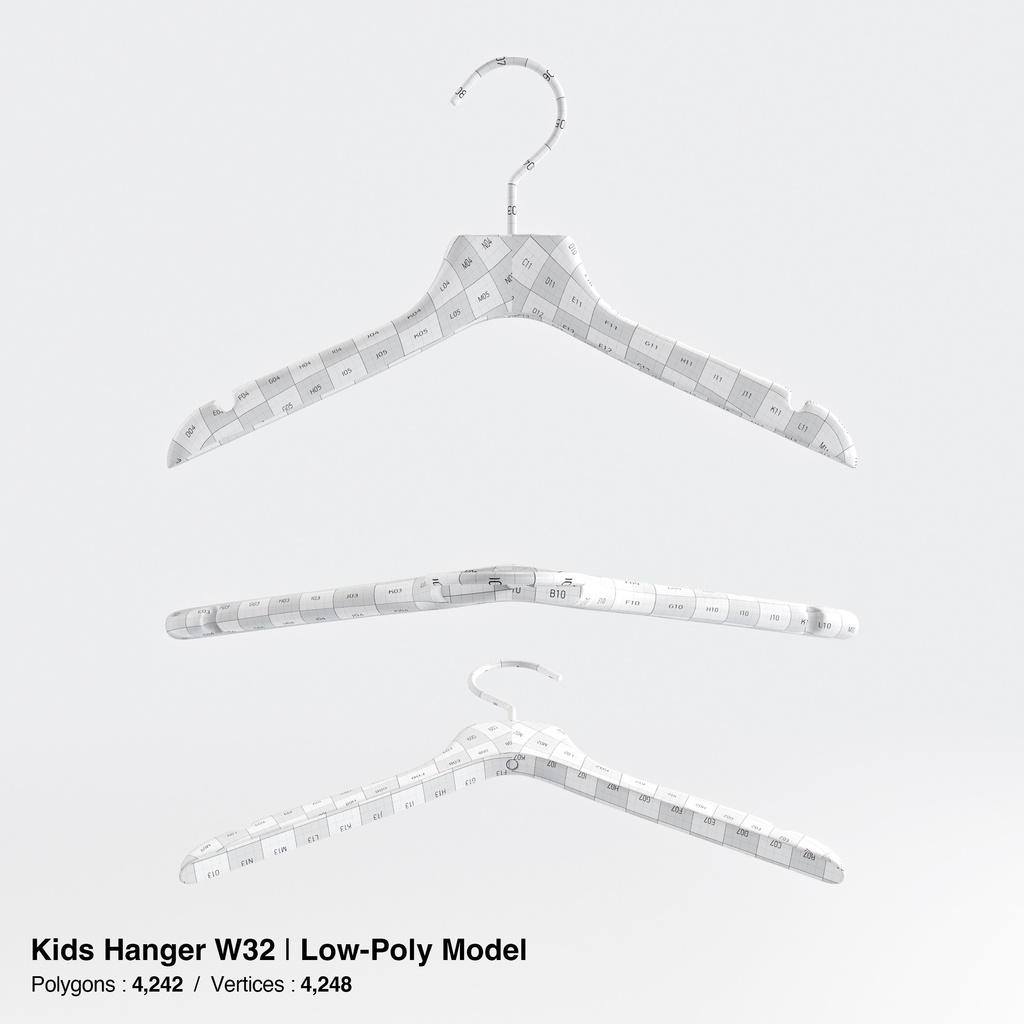 木製ハンガーコレクション【3Dモデル】