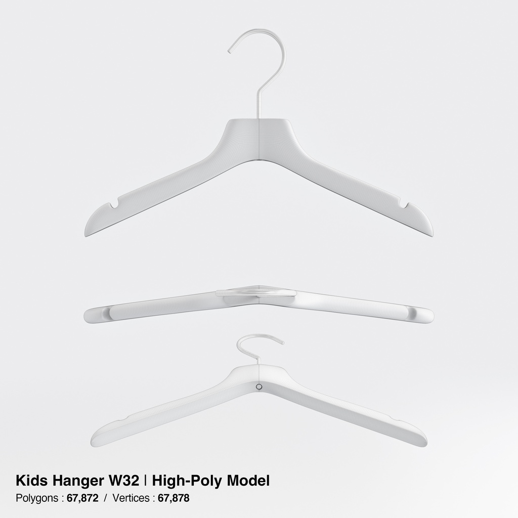 木製ハンガーコレクション【3Dモデル】