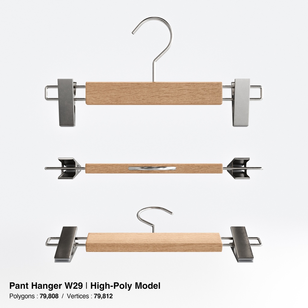 木製ハンガーコレクション【3Dモデル】
