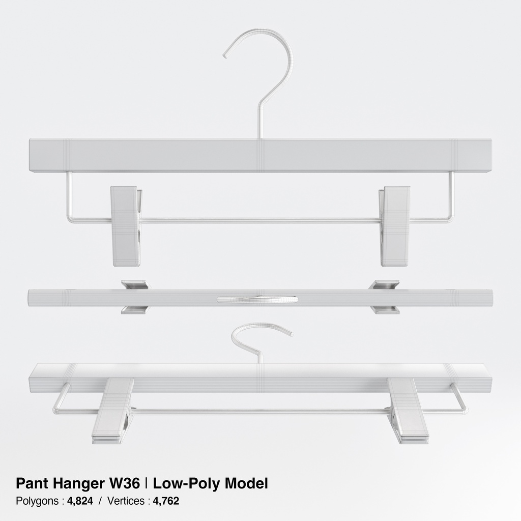 木製ハンガーコレクション【3Dモデル】