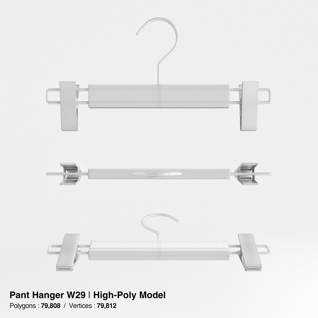 木製ハンガーコレクション【3Dモデル】
