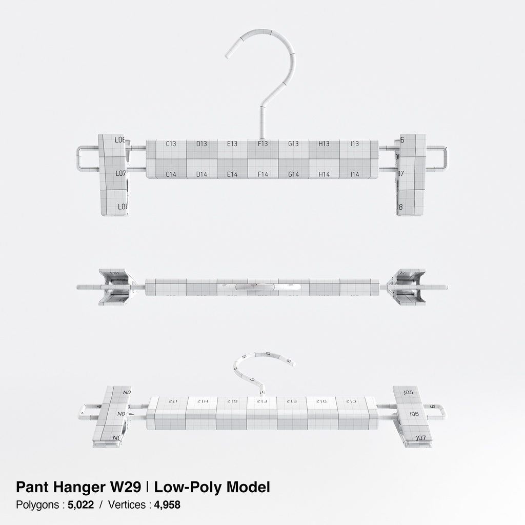 木製ハンガーコレクション【3Dモデル】