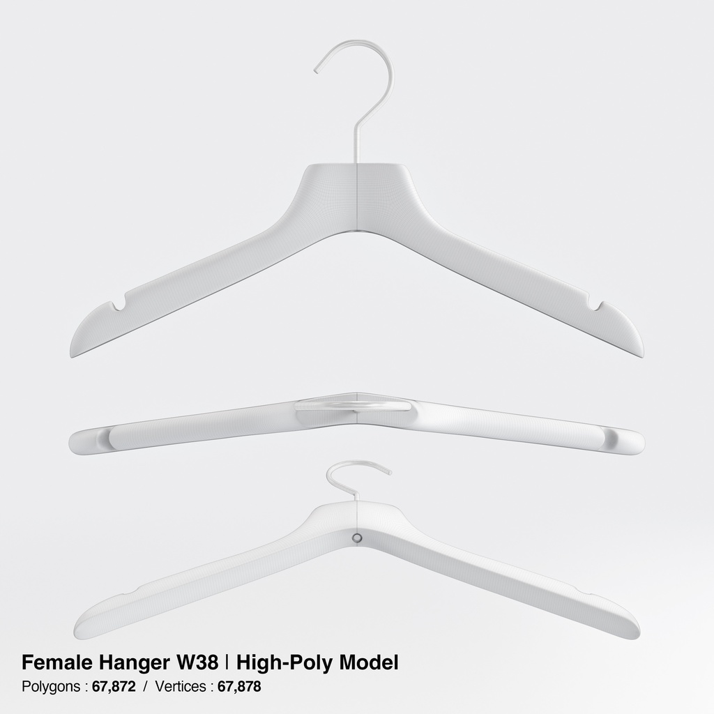木製ハンガーコレクション【3Dモデル】