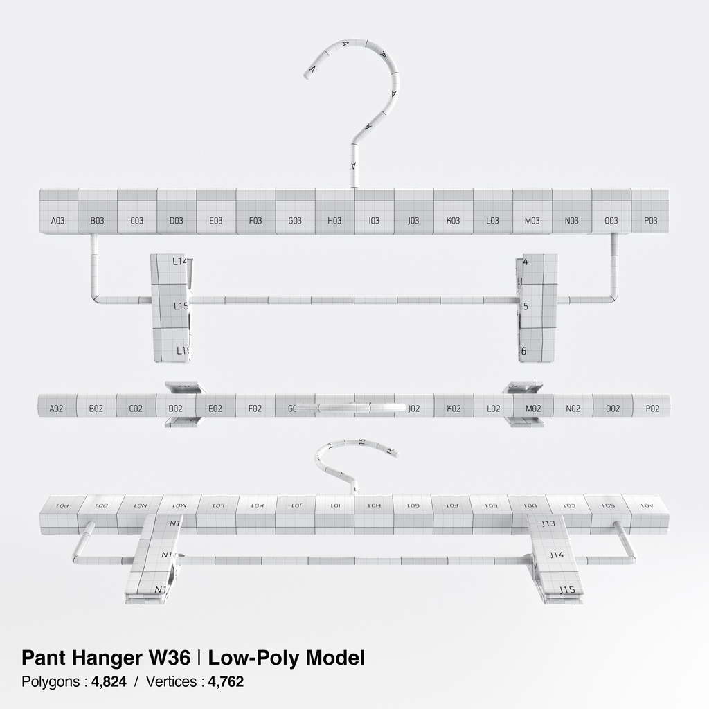 木製ハンガーコレクション【3Dモデル】