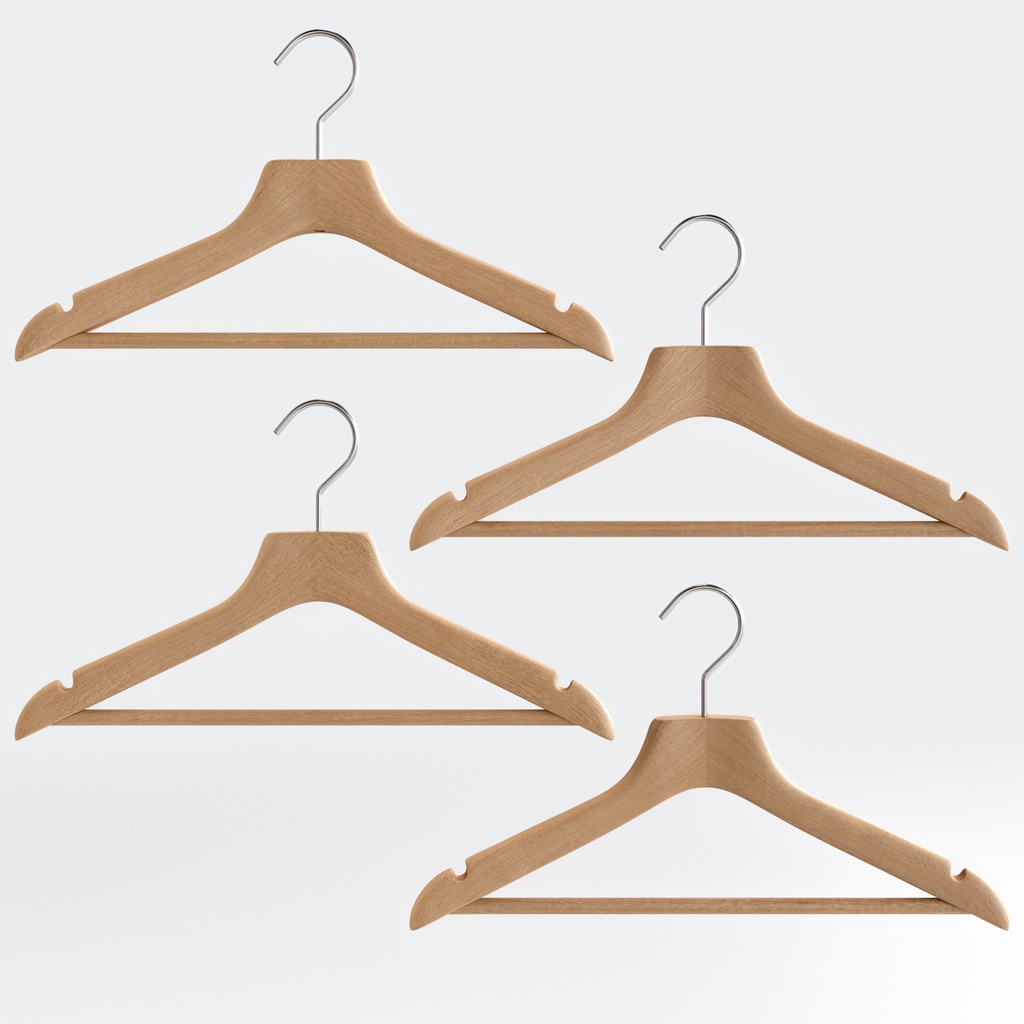 木製ハンガーコレクション【3Dモデル】