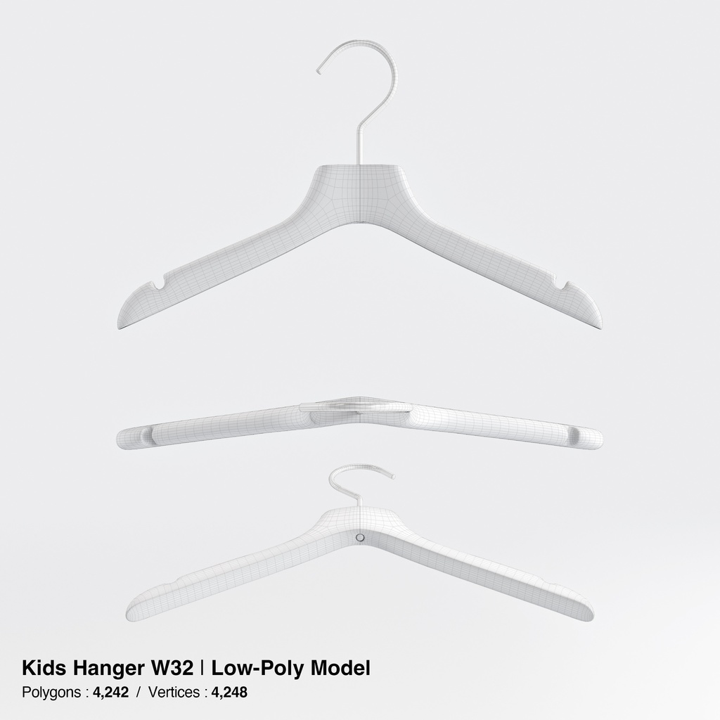 木製ハンガーコレクション【3Dモデル】