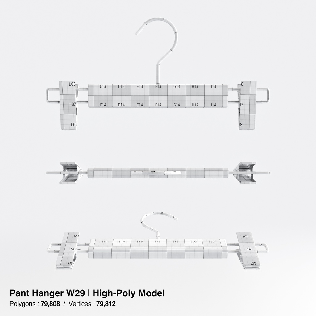 木製ハンガーコレクション【3Dモデル】