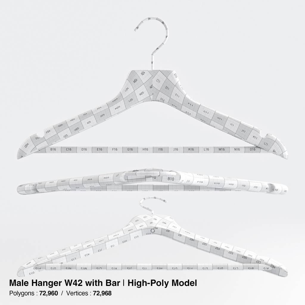 木製ハンガーコレクション【3Dモデル】