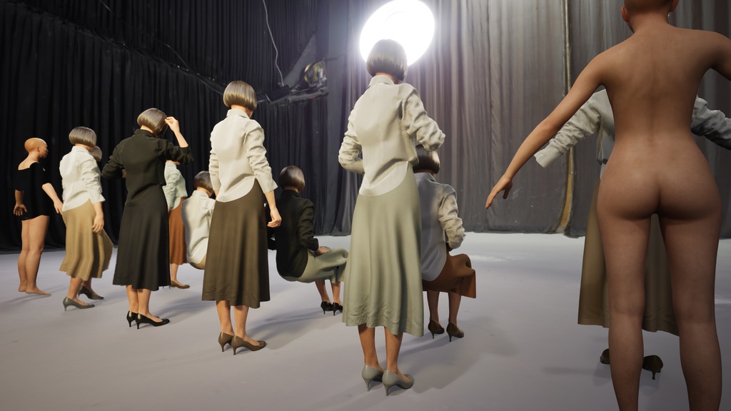 ビジネス女性3Dモデルver.2 B-FF2【UE5 / Blender / Cinema4D】モジュラーキャラクターシリーズ