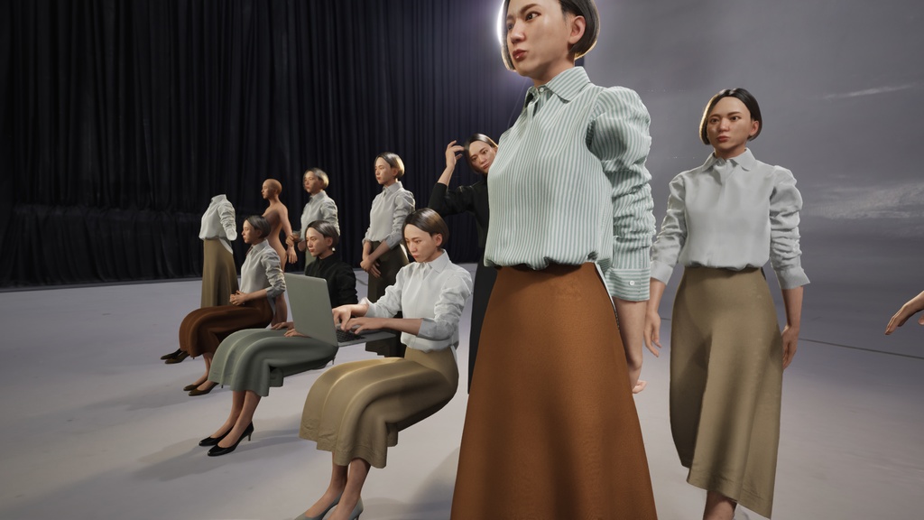 ビジネス女性3Dモデルver.2 B-FF2【UE5 / Blender / Cinema4D】モジュラーキャラクターシリーズ