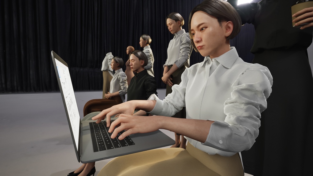 ビジネス女性3Dモデルver.2 B-FF2【UE5 / Blender / Cinema4D】モジュラーキャラクターシリーズ