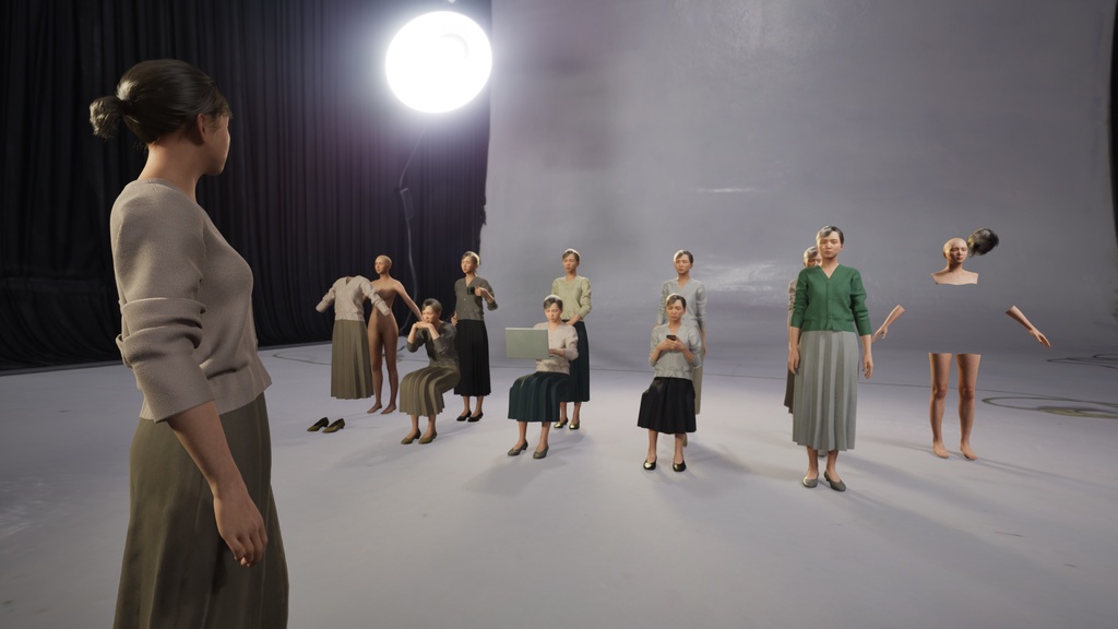 ビジネス女性3Dモデルver.2  B-FH2【UE5 / Blender / Cinema4D】モジュラーキャラクターシリーズ