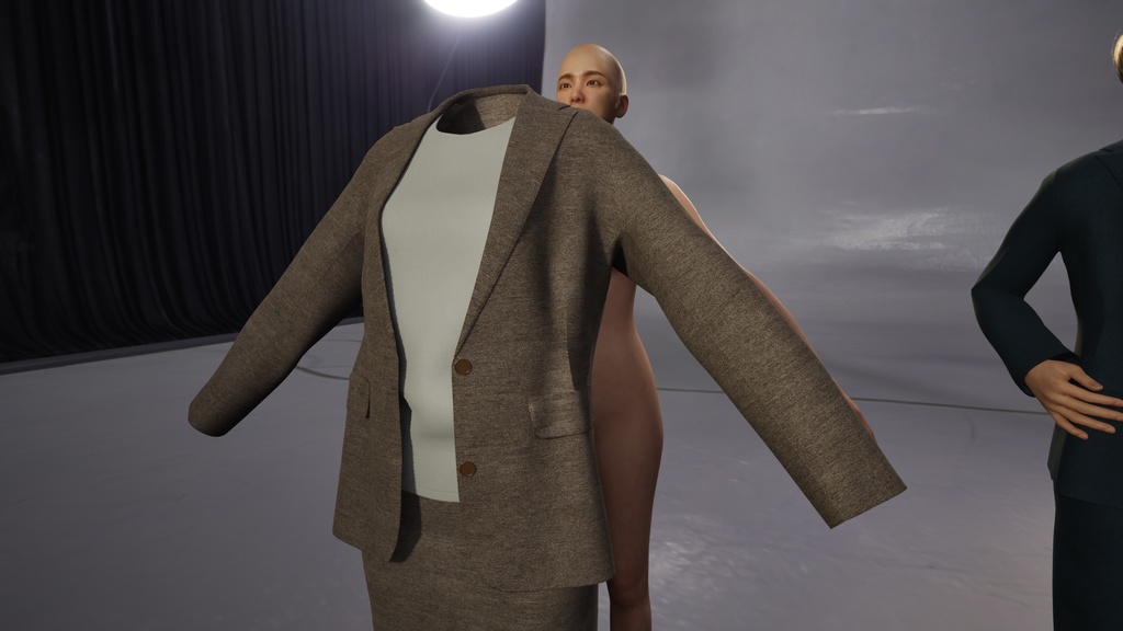 ビジネス女性3Dモデルver.2 B-FK2【UE5 / Blender / Cinema4D】モジュラーキャラクターシリーズ