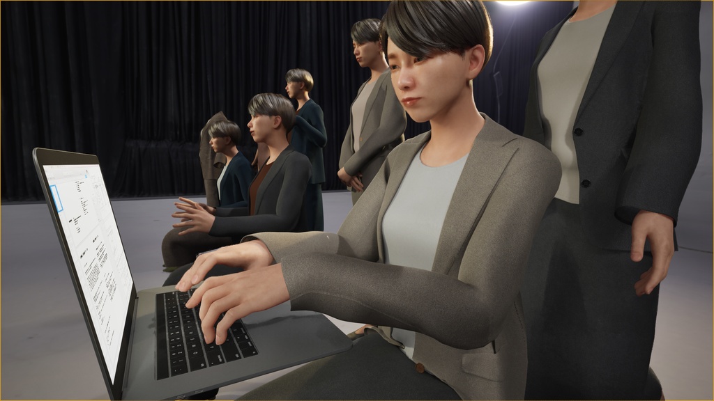 ビジネス女性3Dモデルver.2 B-FK2【UE5 / Blender / Cinema4D】モジュラーキャラクターシリーズ