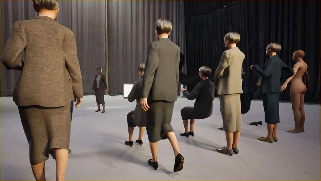 ビジネス女性3Dモデルver.2 B-FK2【UE5 / Blender / Cinema4D】モジュラーキャラクターシリーズ