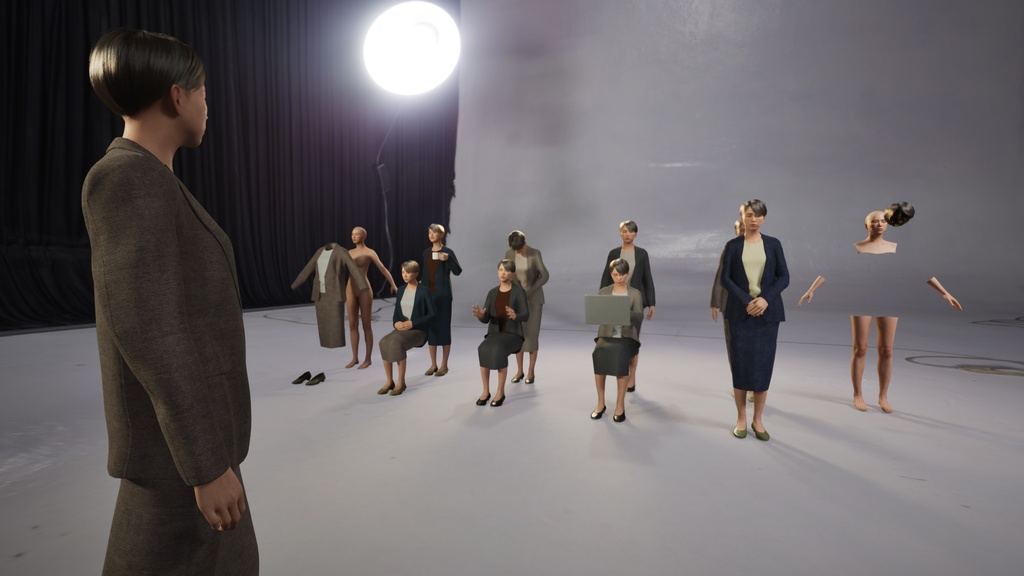 ビジネス女性3Dモデルver.2 B-FK2【UE5 / Blender / Cinema4D】モジュラーキャラクターシリーズ