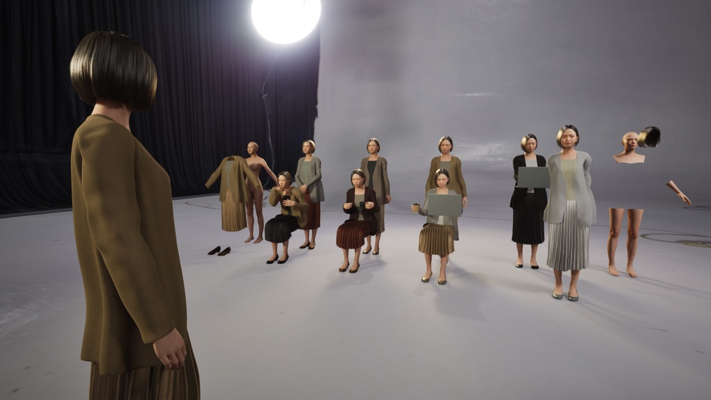 ビジネス女性3Dモデルver.2 B-FM2【UE5 / Blender / Cinema4D】モジュラーキャラクターシリーズ