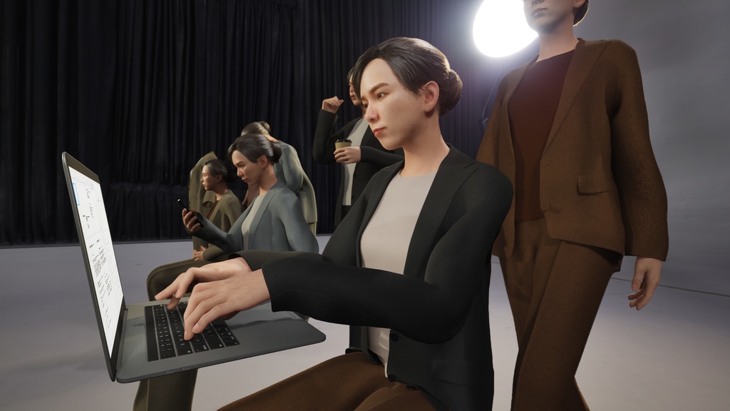 ビジネス女性3Dモデルver.2 B-FT2【UE5 / Blender / Cinema4D】モジュラーキャラクターシリーズ