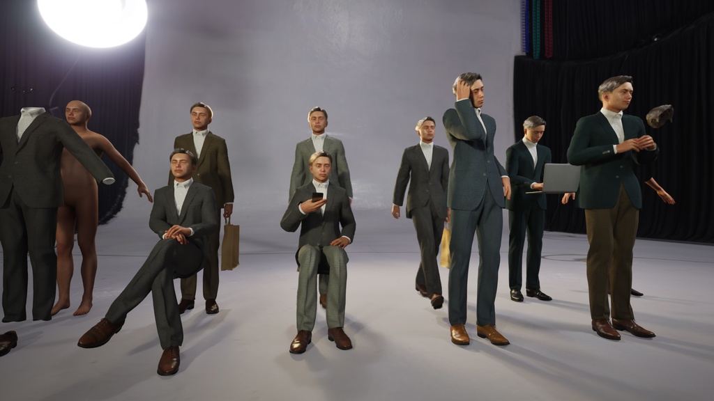 ビジネス男性3Dモデルver.2  B-ME2【UE5 / Blender / Cinema4D】モジュラーキャラクターシリーズ