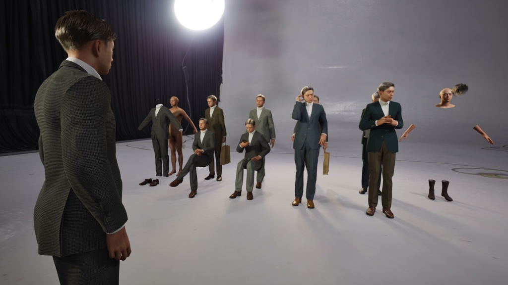 ビジネス男性3Dモデルver.2  B-ME2【UE5 / Blender / Cinema4D】モジュラーキャラクターシリーズ