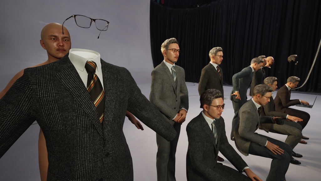 ビジネス男性3Dモデルver.2 B-MG2【UE5 / Blender / Cinema4D】モジュラーキャラクターシリーズ