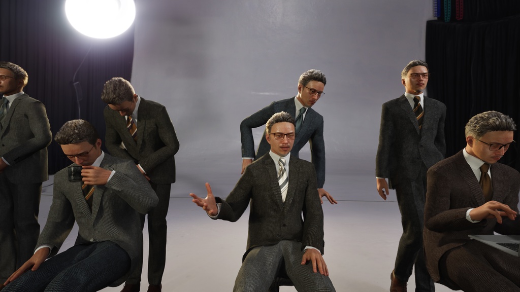 ビジネス男性3Dモデルver.2 B-MG2【UE5 / Blender / Cinema4D】モジュラーキャラクターシリーズ