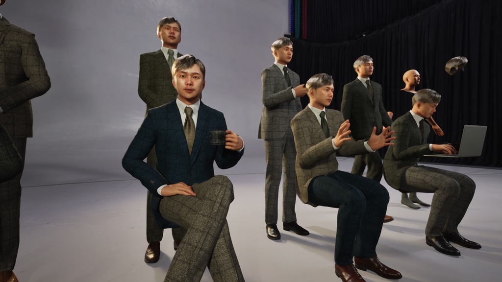 ビジネス男性3Dモデルver.2  B-MS2【UE5 / Blender / Cinema4D】モジュラーキャラクターシリーズ