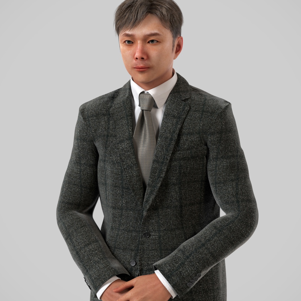 ビジネス男性3Dモデルver.2  B-MS2【UE5 / Blender / Cinema4D】モジュラーキャラクターシリーズ