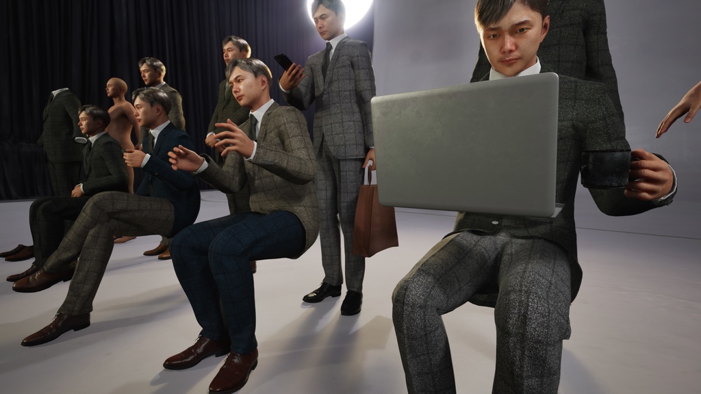 ビジネス男性3Dモデルver.2  B-MS2【UE5 / Blender / Cinema4D】モジュラーキャラクターシリーズ