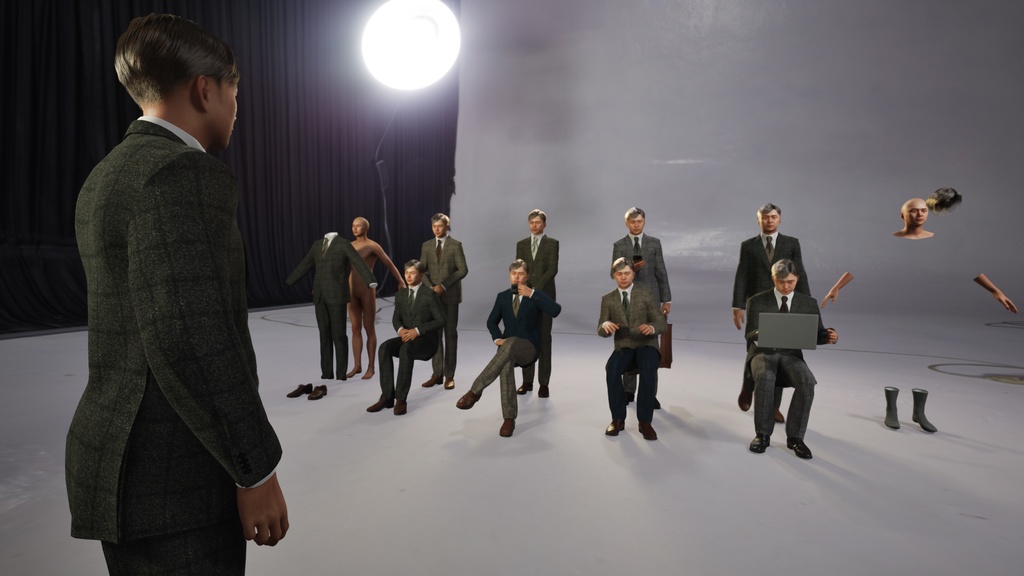 ビジネス男性3Dモデルver.2  B-MS2【UE5 / Blender / Cinema4D】モジュラーキャラクターシリーズ