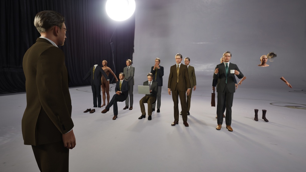 ビジネス男性3Dモデルver.2 B-MU2【UE5 / Blender / Cinema4D】モジュラーキャラクターシリーズ