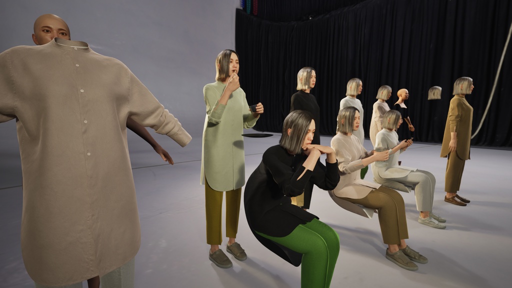 カジュアル女性3Dモデルver.2 C-FF2【UE5 / Blender / Cinema4D】モジュラーキャラクターシリーズ