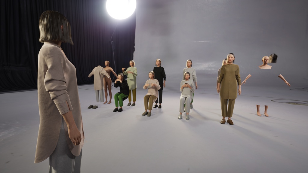 カジュアル女性3Dモデルver.2 C-FF2【UE5 / Blender / Cinema4D】モジュラーキャラクターシリーズ