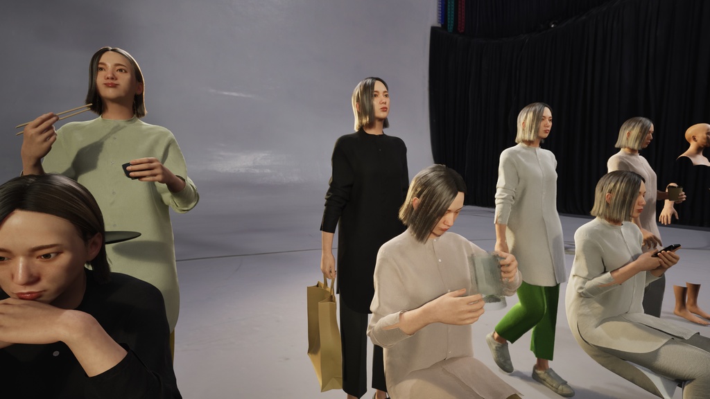 カジュアル女性3Dモデルver.2 C-FF2【UE5 / Blender / Cinema4D】モジュラーキャラクターシリーズ