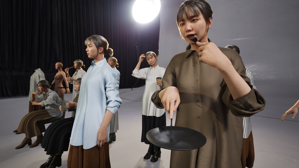 カジュアル女性3Dモデルver.2 C-FH2【UE5 / Blender / Cinema4D】モジュラーキャラクターシリーズ