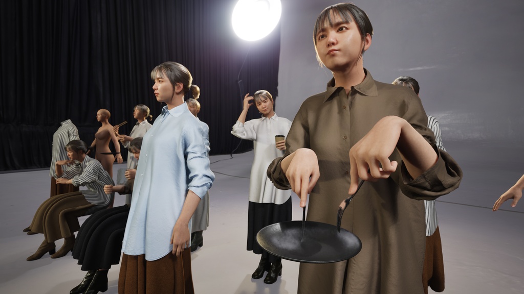 カジュアル女性3Dモデルver.2 C-FH2【UE5 / Blender / Cinema4D】モジュラーキャラクターシリーズ