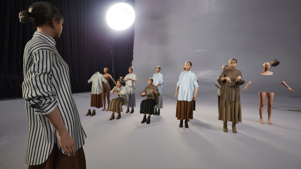 カジュアル女性3Dモデルver.2 C-FH2【UE5 / Blender / Cinema4D】モジュラーキャラクターシリーズ