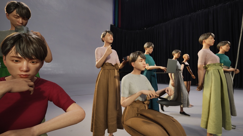 カジュアル女性3Dモデルver.2 C-FK2【UE5 / Blender / Cinema4D】モジュラーキャラクターシリーズ