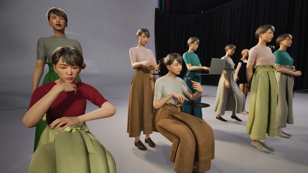 カジュアル女性3Dモデルver.2 C-FK2【UE5 / Blender / Cinema4D】モジュラーキャラクターシリーズ