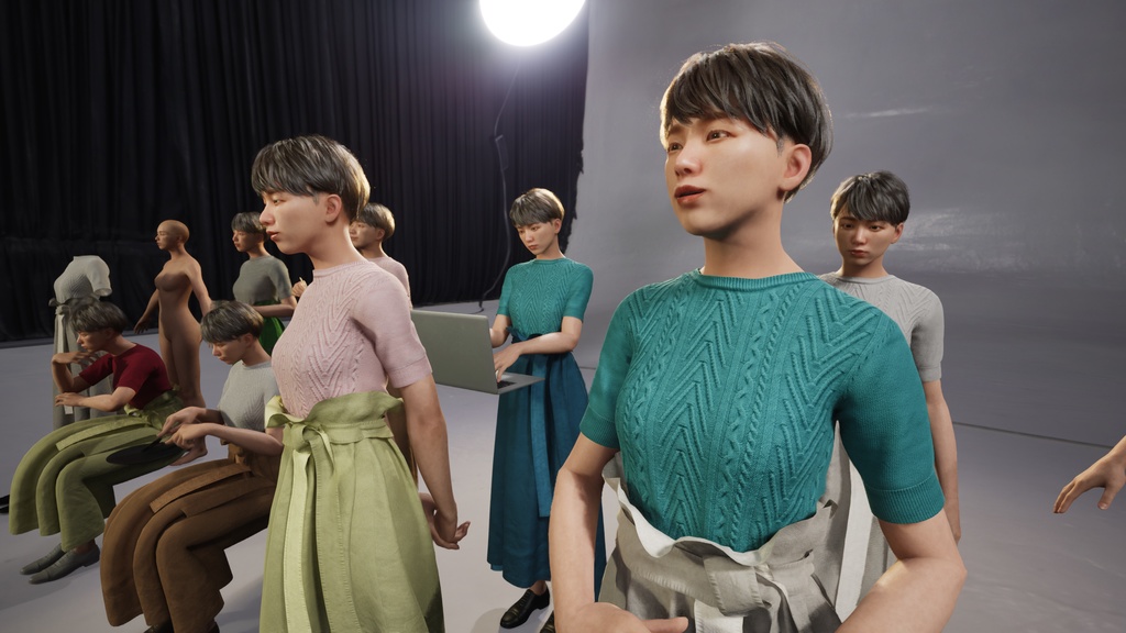 カジュアル女性3Dモデルver.2 C-FK2【UE5 / Blender / Cinema4D】モジュラーキャラクターシリーズ