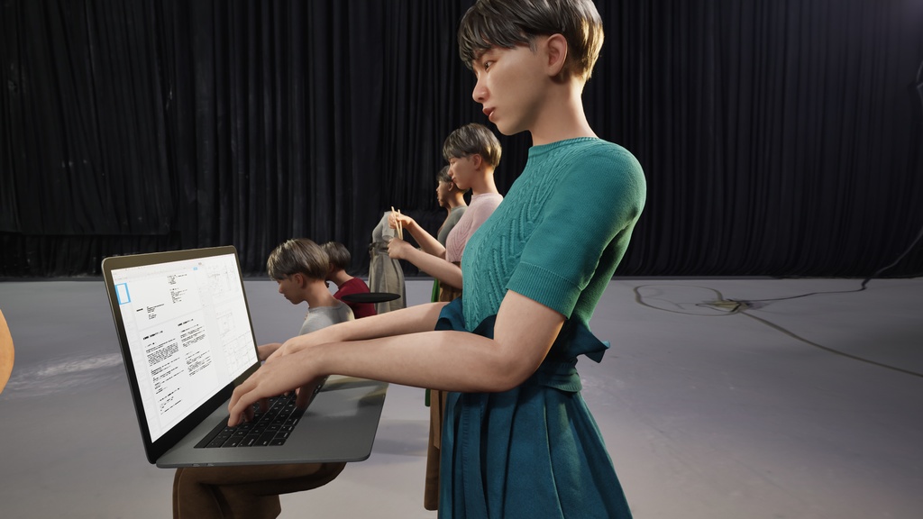 カジュアル女性3Dモデルver.2 C-FK2【UE5 / Blender / Cinema4D】モジュラーキャラクターシリーズ