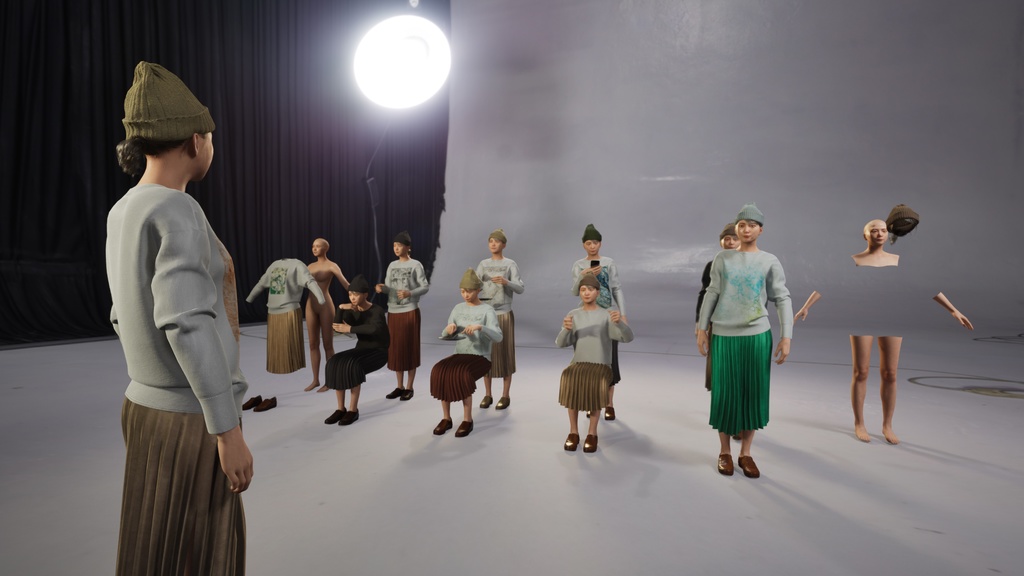 カジュアル女性3Dモデルver.2 C-FM2【UE5 / Blender / Cinema4D】モジュラーキャラクターシリーズ