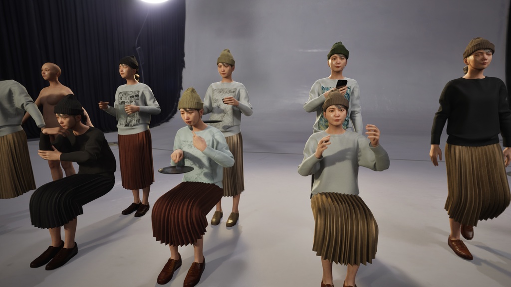 カジュアル女性3Dモデルver.2 C-FM2【UE5 / Blender / Cinema4D】モジュラーキャラクターシリーズ